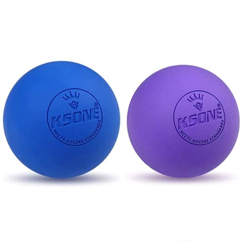 SKEIDO 2 pack Massage Balls/Lacrosse M assage Balls/Suitable for Myofascial Release/Full Body Relax Trigger Point/Manual Ma ssage Balls (blue+purple)