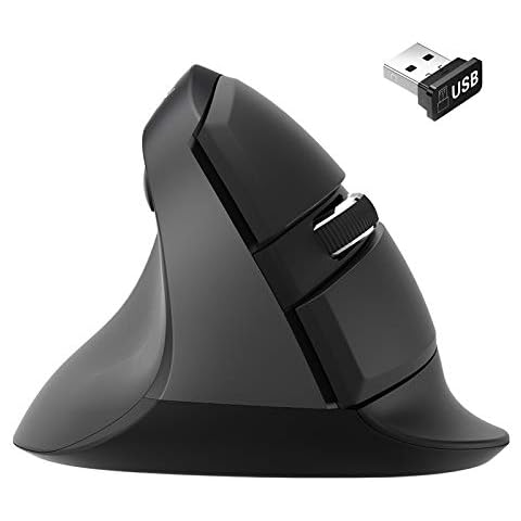 JTD Ratón de mano izquierda de conexión inalámbrica ergonómica Cover