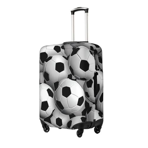 Soccer Balls Elastic Travel Luggage Cover, Washable Spandex Suitcase Protector, Anti-Scratch Fits 18-32 Inch2