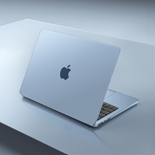 Image of MOSISO Compatible with MacBook Air 13 inch Case M5 2026 M4 2025 M3 M2 2024-2022 A3449 A3240 A3113 A2681, Hard Shell&Keyboard Cover&Screen Film&Type C for MacBook Air 13.6 inch Case, Sky Blue