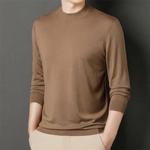 Men's Mock Turtleneck Sweater Casual Long Sleeve Loose Warm Pullover Knitted Sweaters2