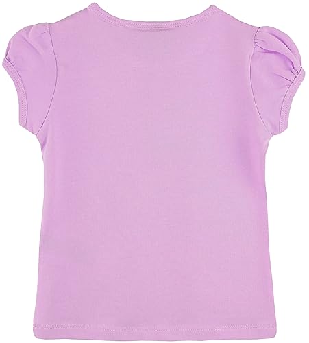 Image of Lilax Girls Short Puff Sleeve Cotton T-Shirt, Toddler & Little Girls Top | 95% Cotton Puff Sleeve Tee; Crewneck, Short Sleeve; Toddler & Girls Sizes 2T-12; for School, Play & Everyday; Machine Wash