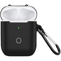 Repuesto Cargador Airpods Carcasa de Carga inalámbrica para Air-Pods 1&2, Carcasa de Repuesto con emparejamiento Bluetooth (Auriculares no incluidos), Funda de Carga inalámbrica para Air-Pods 1&2