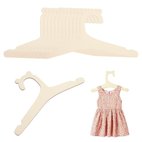 Juego de 12 Perchas de Madera para niños, Perchas de Madera, perchass Bebe Recien Nacido, perchasa Ropa Bebe, para Ropa de bebé, Camisas, Chaquetas, Pantalones, Almacenamiento