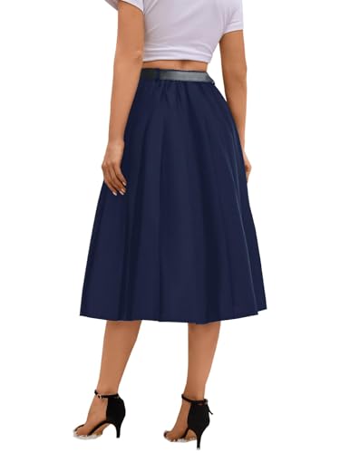 Image of SANGTREE Girls Women's Pleated Skirt, Elastic Waist Uniform Skirt, 2 Years - US 4XL