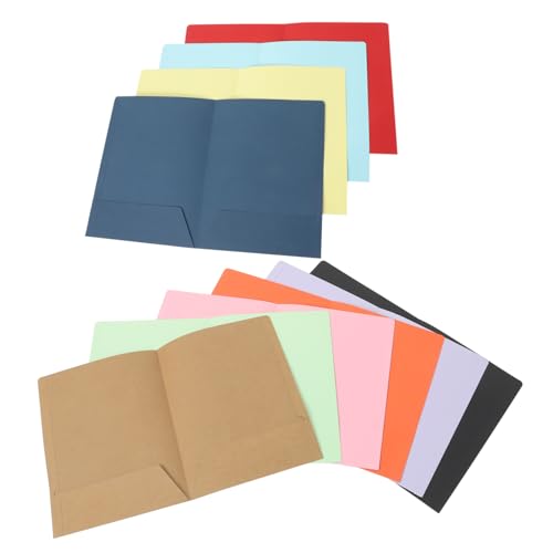 Veemoon 10 Piezas carpeta de archivos carpetas de archivos con bolsillos separadores de cuadernos con bolsillos carpeta con carpetas carpeta de documentos cuaderno con carpeta papel