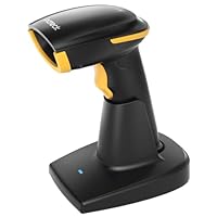 Inateck Bluetooth Barcode Scanner 2D, drahtloser 2D QR Code Scanner mit 2600 mAh Akku und intelligenter Ladestation, Handheld Scanner unterstützt AI, APP, SDK, BCST-36