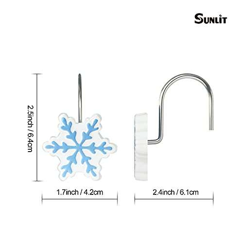 Crochets de rideau de douche anti-corrosion en résine pour suspension fluide et stable