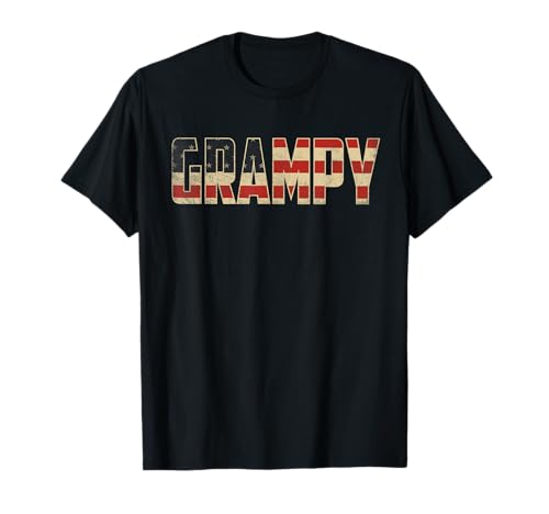Grampy Bold Patriotic American Flag Fathers Day Grampy T-Shirt