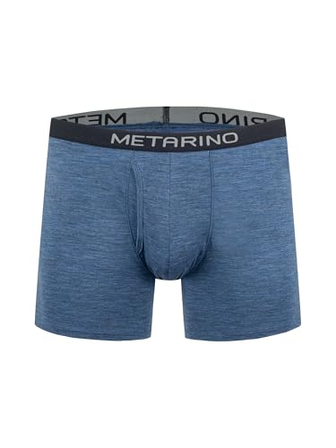 ZSOSBA METARINO Men's Merino Wool Underwear - Ultra-Soft Boxer Briefs with Anti Odor for Hiking, Travel & Everyday Comfort (US, Alpha, X-Large, Regular, Regular, DenimBlue)