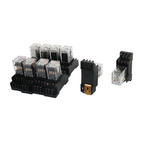 Relé de potencia HH54PL bobina AC 24V automatización industrial 4PDT carril DIN 35mm lote 10 3