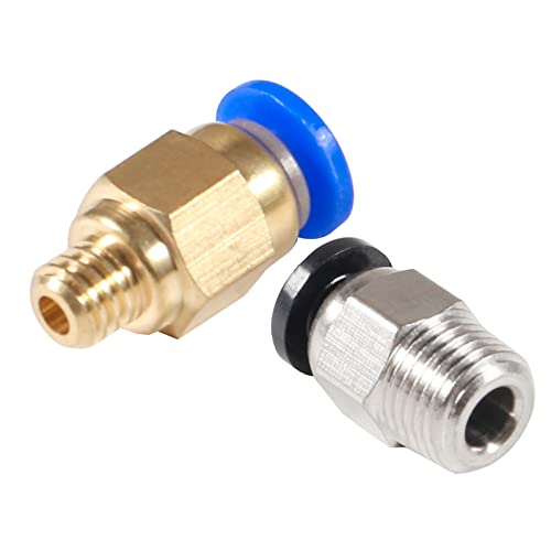 Diitao 24 peças PC4-M6 de encaixe pneumático push to connect + PC4-M10 reto de encaixe rápido para f