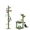 PAWZ Road Cactus Floor to Ceiling Cat Tree with Adjustable Height(90-108 Inches) Bundle with 33 Inches Cactus Cat Tower