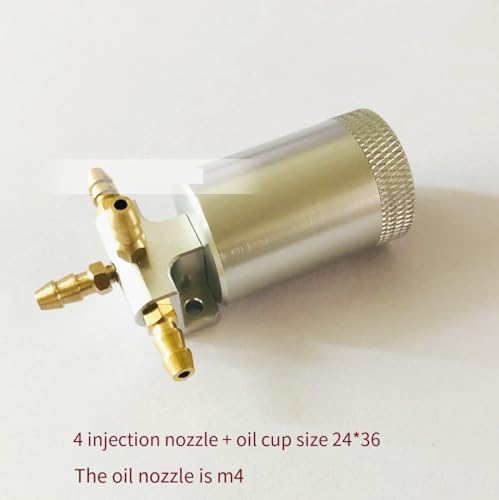 4-Way Oil Nozzle Bracket for RC Boats, 24x36mm Oil Cup with M4 Nozzles, Lubrication System for Marine Models