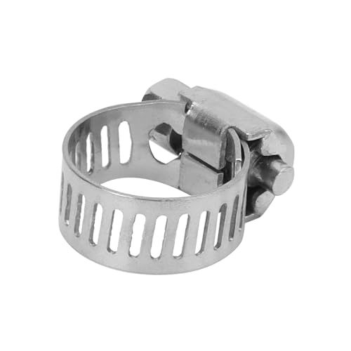 JAPCHET 40Pcs 304 Stainless Steel Jubilee Clips, 6-12mm Adjustable Pipe Clamps with Worm Drive, Securing hose connections - Image 4