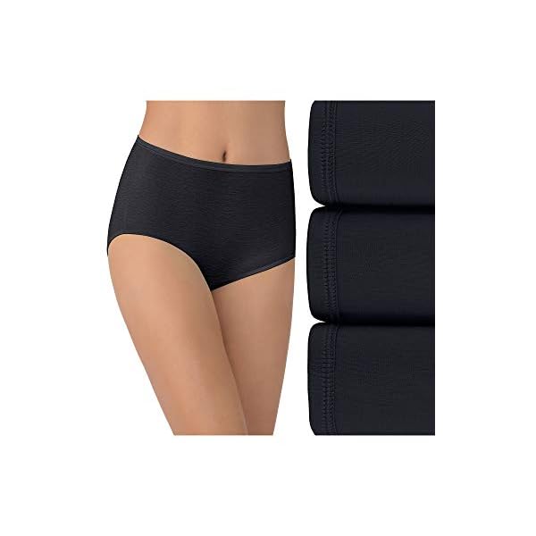 Vanity-Fair-Womens-Illumination-Brief-Panties-Regular-Plus-Size Vanity Fair Women's Illumination Brief Panties (Regular & Plus Size), 3 Pack - Midnight Black, 6