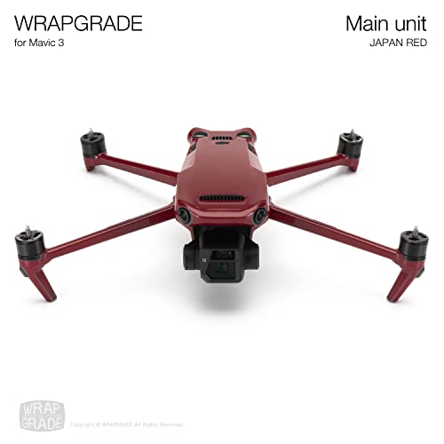 Image of WRAPGRADE Full Skin Stickers for DJI Mavic 3 / Mavic 3 Classic (Japan RED)