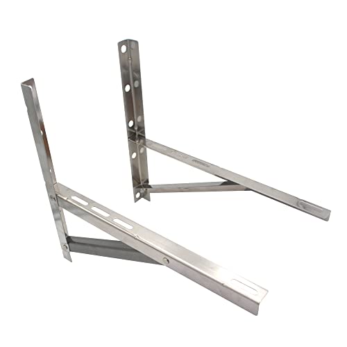 Image of Wall Mounting Bracket for 9000-24000 BTU Condenser,Ac Support Brackets Rust Free Stainless Steel for Mini Split Air Conditioner Heat Pump Systems. (Small(9000-24000BTU))