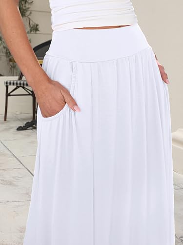 ANRABESS Women's Maxi Skirt Summer Trendy High Waisted Boho Flowy Long Skirts 2026 Spring Fashion Beach Vacation Clothes