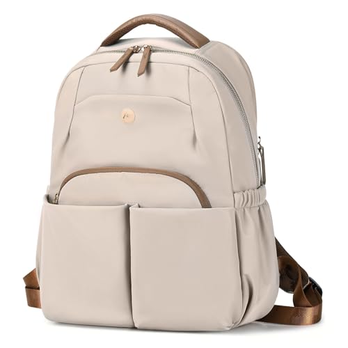 KEBEIXUAN Rucksack für Schule, Teenager, Mädchen, lässiger Rucksack, High School, Tagesrucksack, Damen, tägliche Reise, Laptop-Tasche mit Anti-Diebstahl-Tasche, Schulranzen, Khaki, 42