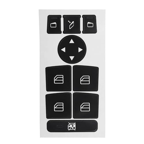 Rénover boutons usés Mercedes W204 avec autocollants noir mat