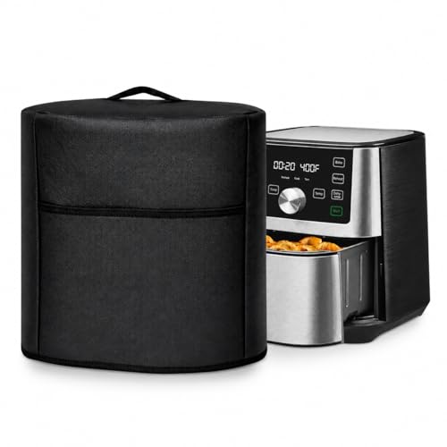 Image of Dustproof & Oil-Proof Air Fryer Cover for Philips - Non Woven Waterproof Kitchen Appliances Cover with Handle & Pocket for Women, Men & Everyday Use, Black(6 L)