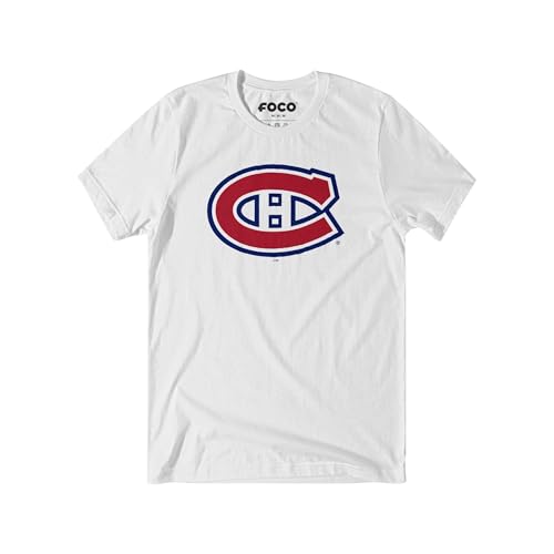 FOCO Montreal Canadiens NHL Mens Primary Logo T-Shirt - White - L