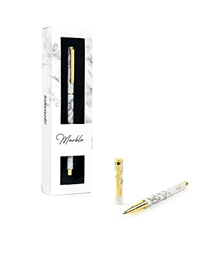 Pen Marble - Bolígrafo de Tinta Líquida Negra - 13 cm - Takenote Cover