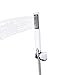 KES Brass Shower Head Hand-Held Shower Wand Handheld Shower Head with 1.5-Meter Long Hose Square Style Handheld Shower Holder for Bathroom Showering System Contemporary Polished Chrome, LP135-CH