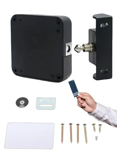 Dsacxixai Serratura per PLA. Serratura Elettronica Senza Fili con Master Card RFID Installazione Semplice Anticorrosione autobloccante Alimentata da 4 batterie AA per Porte e armadi in Legno