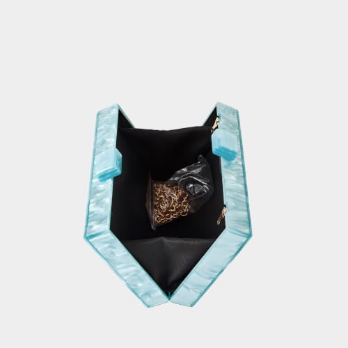 Image of RomanticDesign Women Acrylic Handbag Rattan Woven Pattern Square Box Crossbody Handbag Shoulder Bag Chain Purse