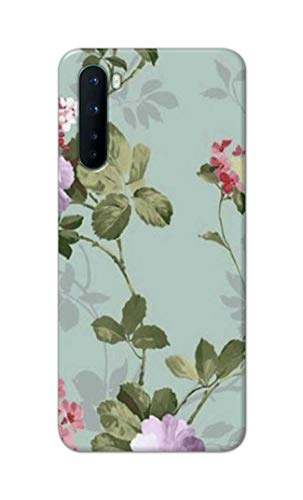 Image of Printed Hard Back Cover Case for OnePlus Nord 5G - 2020 Model | OnePlus Nord 1 Back Cover (Floral Painting) -702