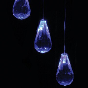 Lighted Hanging Mobile - 15 Hanging Diameond Shaped LED Pendants - 38
