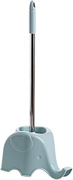 Toilet Brush Toilet Brush Holder Creative Animal Shape Toilet Bowl Brush Bathroom Long Handle Toilet Cleaning Brushs Floor Type Toilet Cleaning Brush Set Toilet Accessories  Color Blue