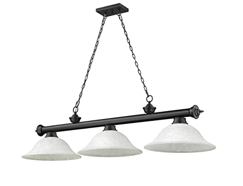 Z-Lite 2306-3Rb-Wm16 Cordon - 3 Light Billiard In Traditional And Classical Style-18.75 Inches Tall And 14 Inches Wide, #TOP7