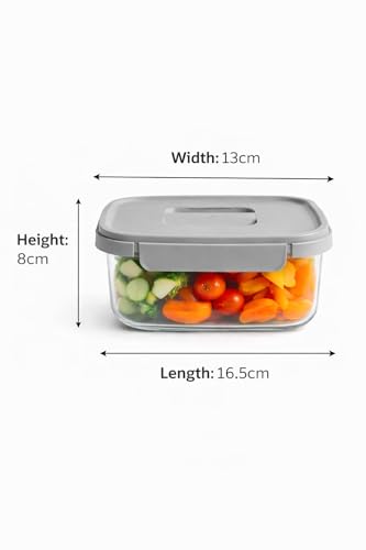 Image of LocknLock Nestopia Airtight Food Storage Container Set - 920 ml x 3, Nestable Stackable Modular Storage Box, BPA-Free with Measurement Markings, Microwave Freezer Dishwasher Safe