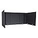 Lumeah Adjustable Desk Screen with Returns, 48 to 78 X 29 X 26.5, Polyester, Ash