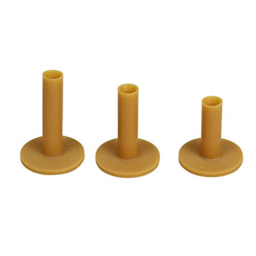 Scott Edward Lot de 3 Tees d'entraînement de Golf en Caoutchouc de Tailles différentes, intérieur et extérieur, pour Conduite et Tapis de Frappe (Orange) Cover