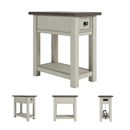 Signature Design by Ashley Bolanburg Farmhouse Chair Side End Table, Light Brown & Whitewash - Image 6