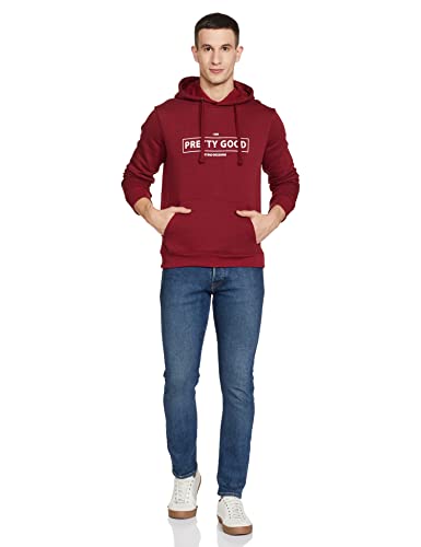 Image of Amazon Brand - Symbol Men's Cotton Blend Hooded Neck Regular Fit Sweatshirt