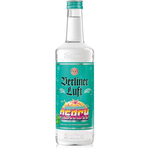 Berliner Luft Peppermint Peach | Kultiger Pfefferminzlikör mit Pfirsichgeschmack | Minze & Pfirsich | Vegan & glutenfrei | Made in Berlin | 18% Vol. | 0 7L