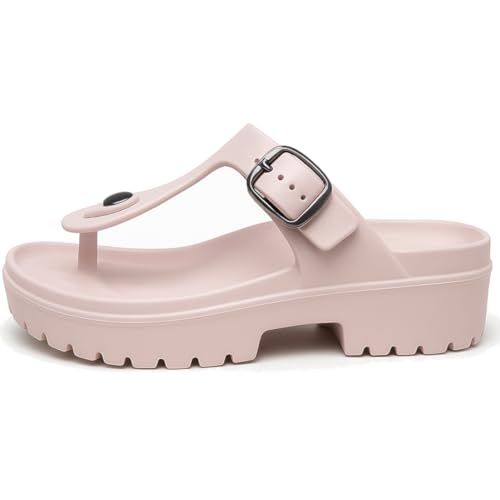 Image of ORTHO JOY Orthopedic Arch Support Sandals for Women - Comfort Slip-On Toe Post Slides with Adjustable Strap & Cushion Sole