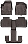 WeatherTech Custom Fit FloorLiner Floor Mats for Cadillac XT6 Complete Set (1st Row, 1-Piece 2nd/3rd Row), Cocoa