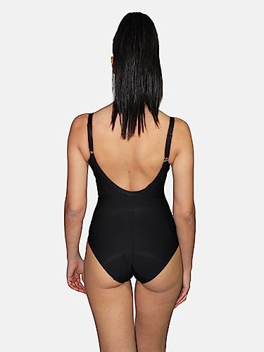 Body microfibre FEDORA Clara Noir - Bonnet preforme taille 2C a 4D