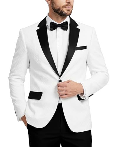 Men's Slim Fit One Button Blazer Tuxedo Jacket