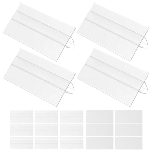 FUNOMOCYA 50pcs Wire Shelf Label Holders Clips for Display Shelves