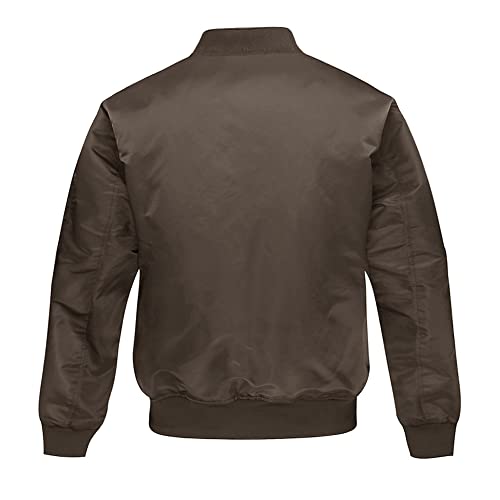 Magnivit Men's Softshell Jacket Rib Knit Bomber Coat Baseball Jacket Varsity Jacket Breathable Coat Comfy Jacket #TOP1