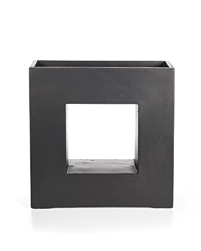myGardenlust Blumentopf in - Pflanzkübel aus Fiberglas - Blumenkübel für Indoor & Outdoor - Übertöpfe groß und quadratisch - Pflanzgefäße für Balkon & Garten Anthrazit | Wind 68x69 Cover