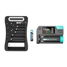 Dlyfull DB1 Small Universal Battery Tester and B2-Black Battery CheckerCheck, 1x AAA Batteries Included, Cable Included