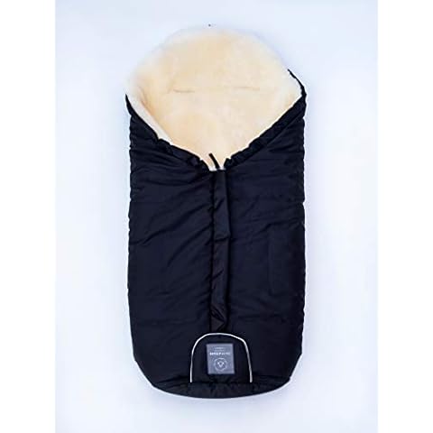 Naturally Sheepskins Centrezip Footmuff (Natural & Black) Cover